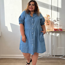 Charger l'image dans la galerie, Robe effet jean en coton
