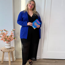 Charger l'image dans la galerie, Blazer/Gilet fluide à poches bleu roi - en coton
