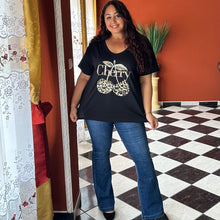 Charger l&#39;image dans la galerie, T-shirt cherry noir détail léopard en coton - RÉASSORT PRÉVU LA SEMAINE PROCHAINE ACTIVEZ L’ALERTE
