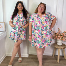 Charger l'image dans la galerie, ⁠Robe-short summer garden en coton &amp; lin
