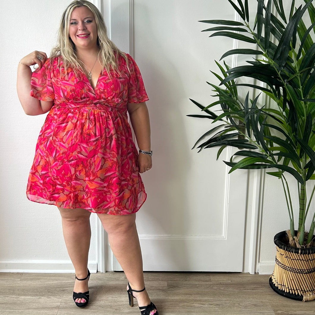 Robe courte alma rouge
