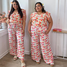 Charger l'image dans la galerie, Pantalon fluide éclat de fleurs
