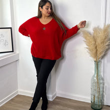 Charger l'image dans la galerie, Pull détail étoile rouge
