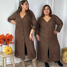 Charger l&#39;image dans la galerie, Robe longue crochet chocolat
