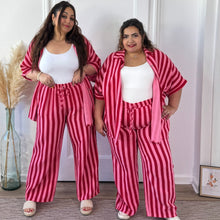 Charger l'image dans la galerie, Pantalon à rayures en gaze de coton
