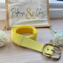 Charger l'image dans la galerie, Ceinture grande boucle double doré &amp; jaune
