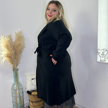 Charger l&#39;image dans la galerie, Manteau en laine oversize noir
