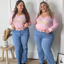 Charger l'image dans la galerie, Pull j’adore rose - réassort prévu activez l’alerte
