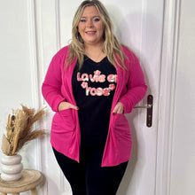 Charger l'image dans la galerie, Blazer fluide à poches fuchsia - réassort prévu activez l’alerte
